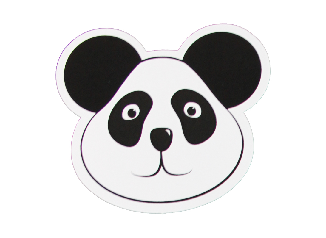 *SPECIAL: Die Cut Head Cardboard Shapes 24pk - Panda