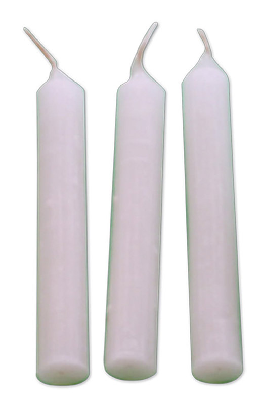 *>Candles Traditional White - 76mm 30pk