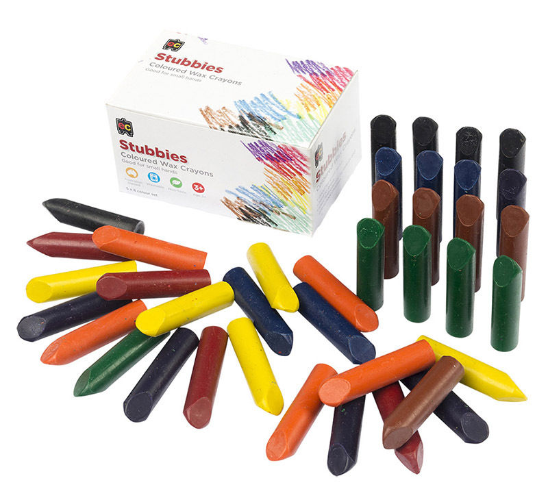 EC Stubbies Crayons Assorted Colours - 40pk