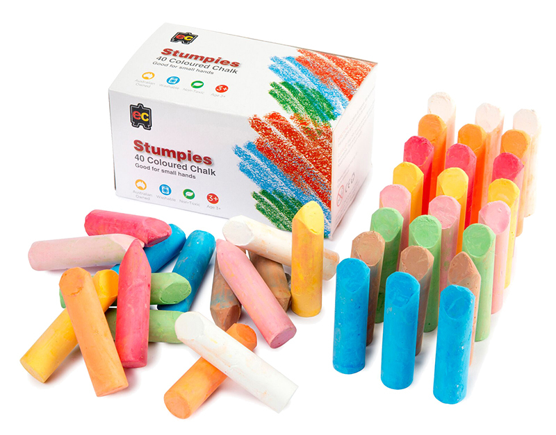 EC Stumpies Chalk - Assorted Colours 40pk