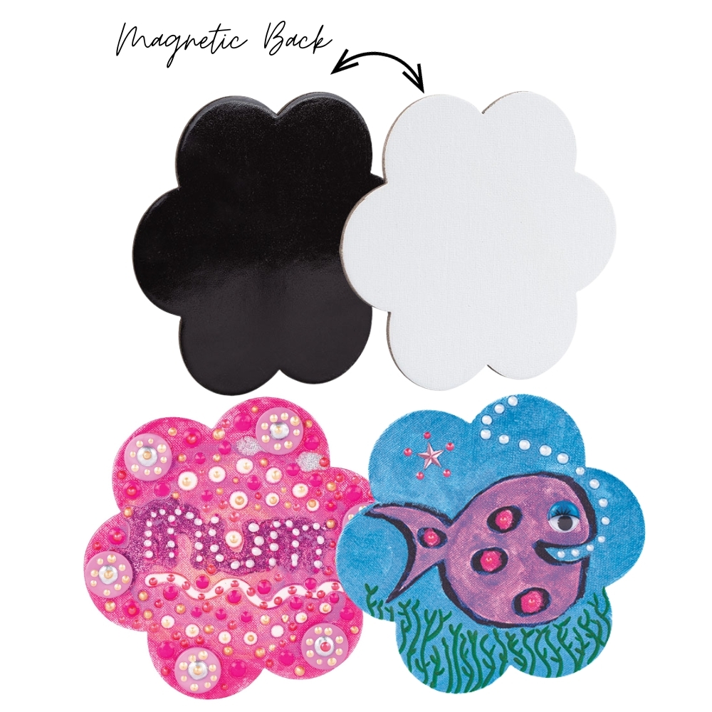 Magnetic Canvas Board - Flower 4pk