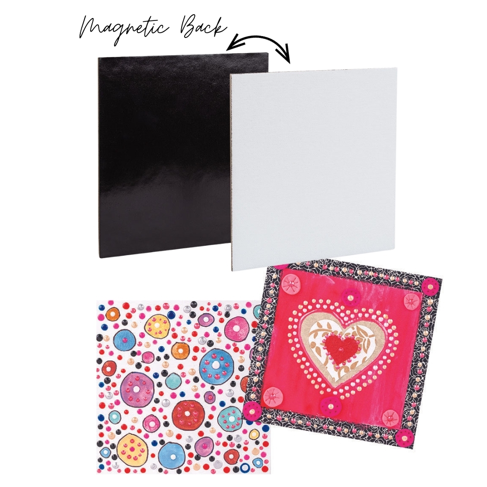 Magnetic Canvas Board - Square 4pk