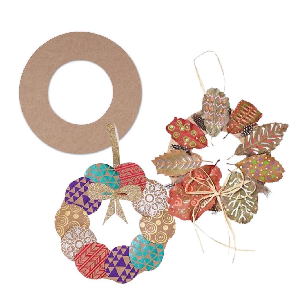 >Cardboard Wreath Base - with inner Circles 30pk