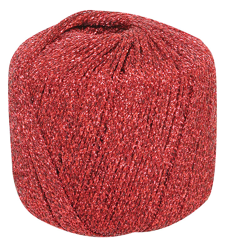 Metallic Yarn Ball 100m - Red