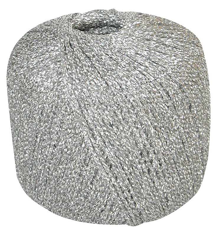Metallic Yarn Ball 100m - Silver
