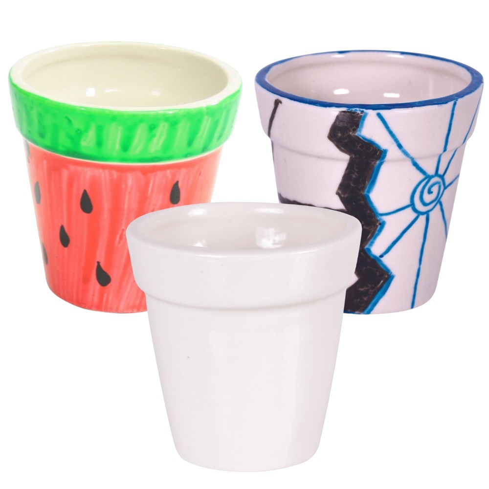 Porcelain/Ceramic - Flower Pots 4pk