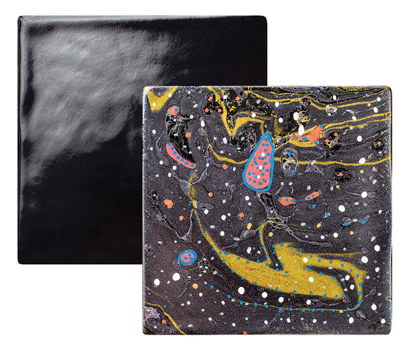 *Porcelain/Ceramic - Black Tiles 6pk