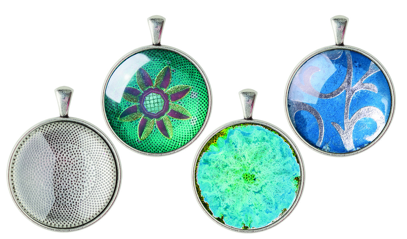 Silver Pendant Cabochon Setting 30mm - 30pcs