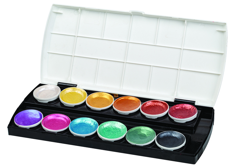 Watercolour Pearlescent Paint - Assorted Palette Set