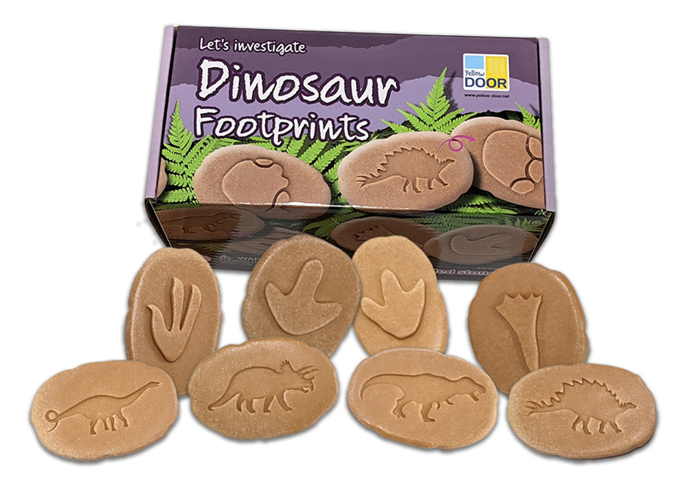 Let's Investigate Tactile Stones - Dinosaur Footprints