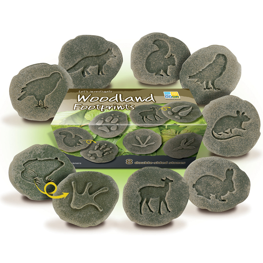 Let's Investigate Tactile Stones - Woodland Footprints