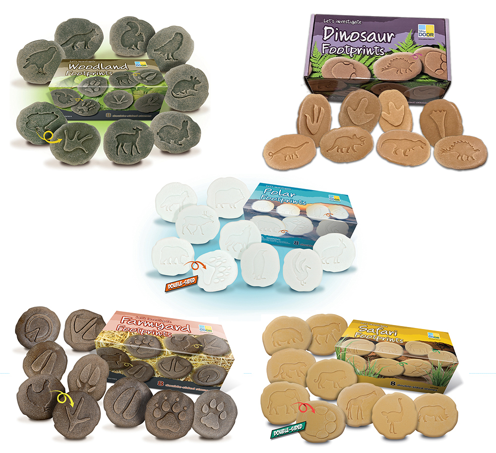 Let's Investigate Tactile Stones - Footprint Set
