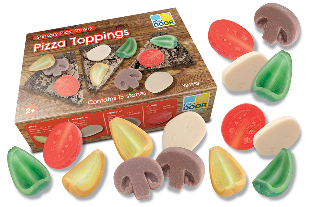 Sensory Play Stones - Pizza Toppings