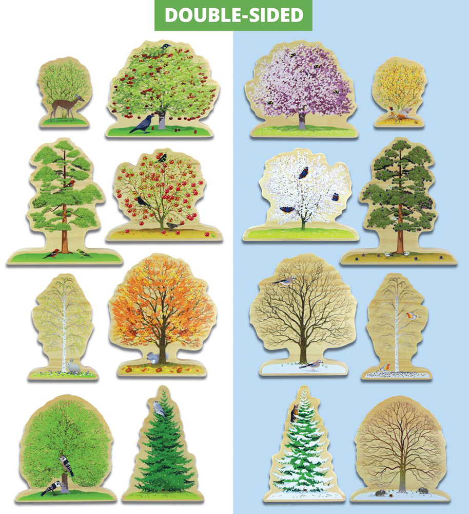 Wooden Play Set - Four Seasons Trees