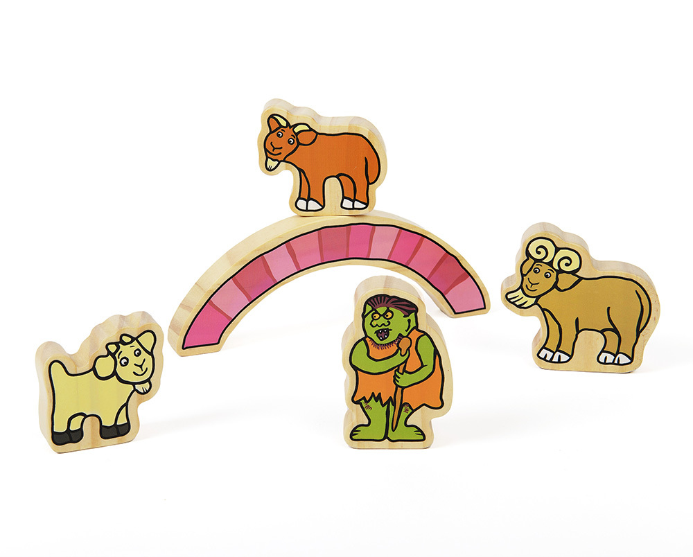 Wooden Characters - The Billy Goats Gruff