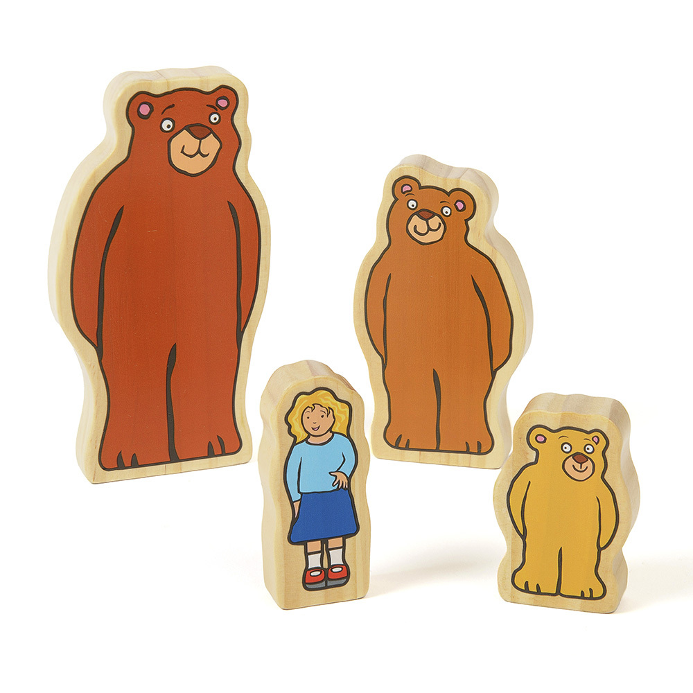 Wooden Characters - Goldilocks and the Three Bears 