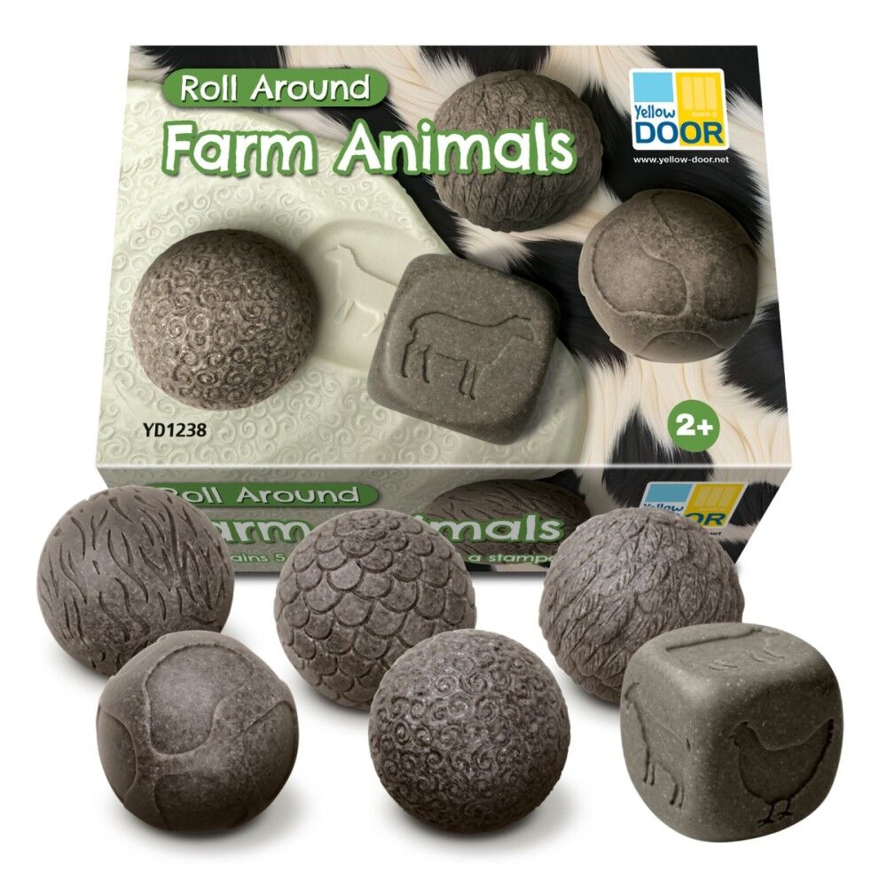 Roll Around Sensory Stones - Farm Animals