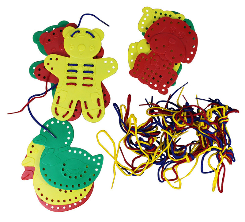 *Plastic Threading Animal Boards - 36pcs