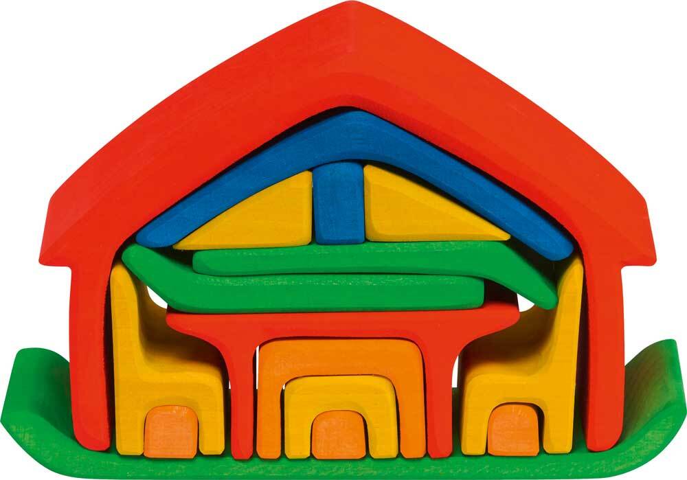 Gluckskafer Wooden All-In-House - Red 17pcs 22 x 7 x 15cmH