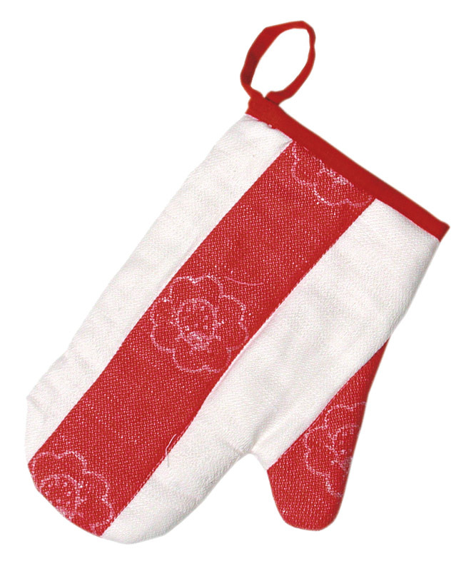 Gluckskafer Baking Accessories - Padded Oven Glove Red & White