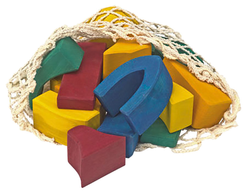 *Gluckskafer Large Wooden Play Blocks - Coloured 17pcs