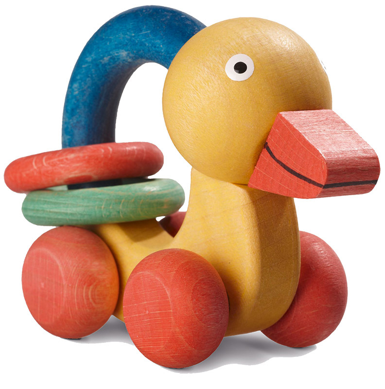 Walter Wooden Baby Toys - Grip & Duck
