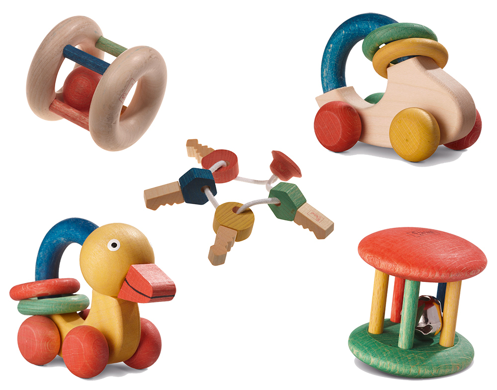 wooden baby toy set