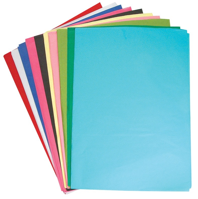 Tissue Paper Assorted Colours 100pk - 500 x 750mm