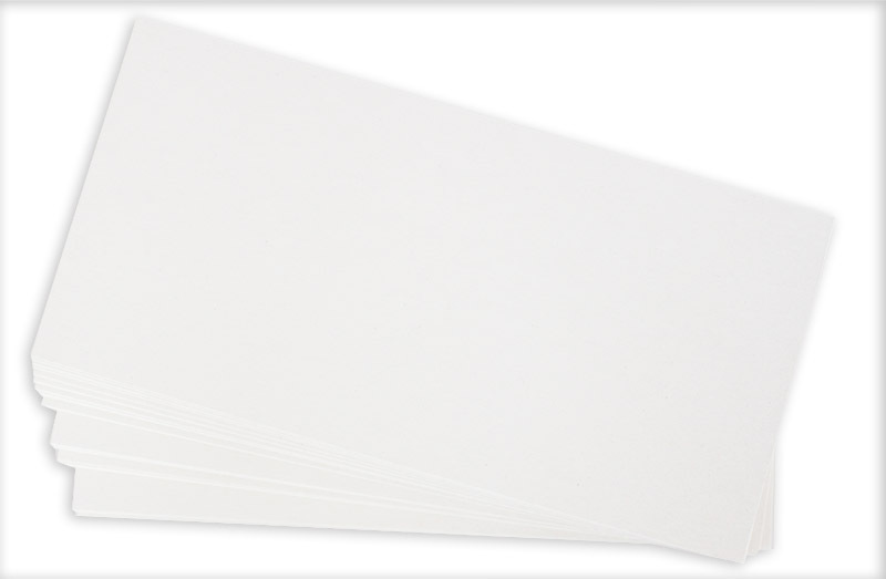 White Cardboard Flash Cards 400gsm - 203 x 102mm 100pk