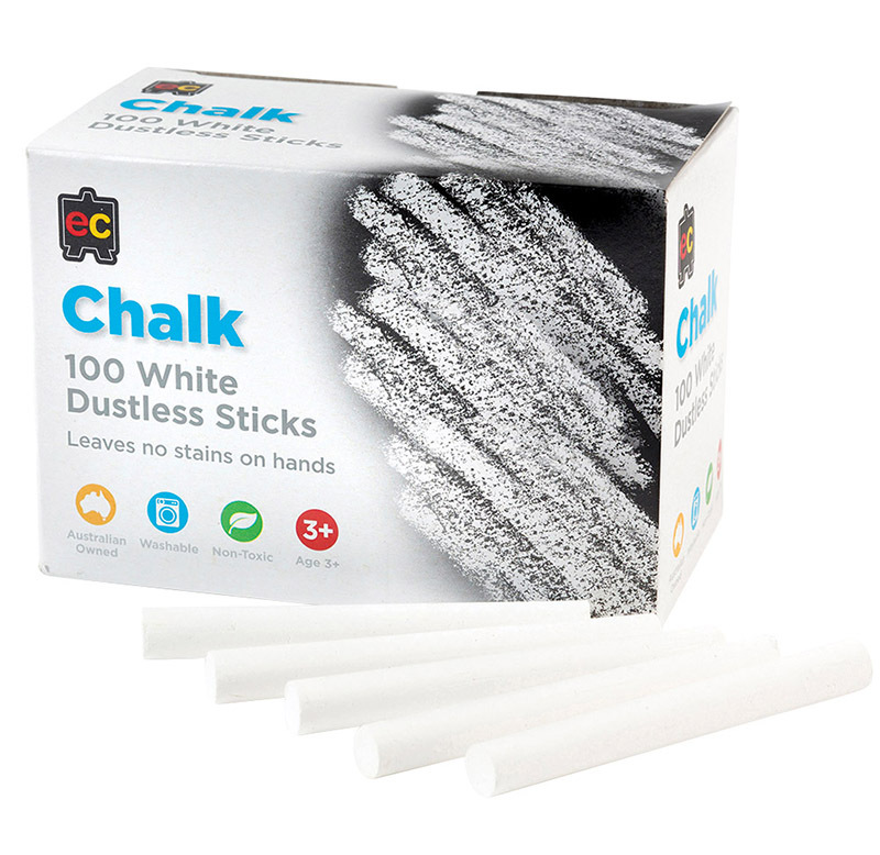 EC Blackboard Chalk - White 100pk