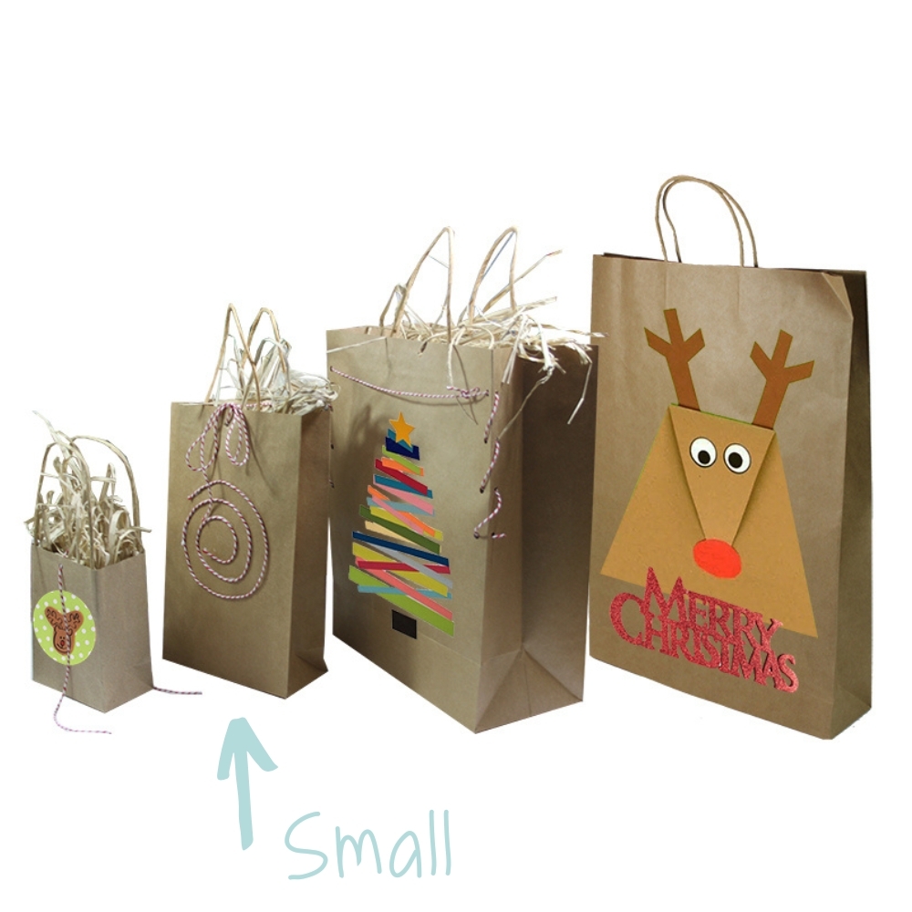 Brown Kraft Paper Bags with Gusset - Small 50pk