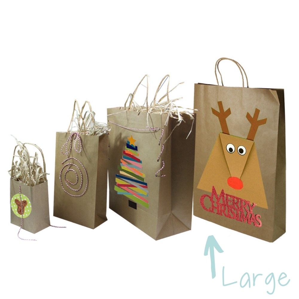 Brown Kraft Paper Bags with Gusset - Extra Large 50pk
