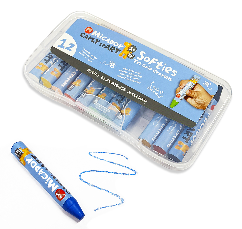 Micador Triangle Beeswax Crayons - 12pk