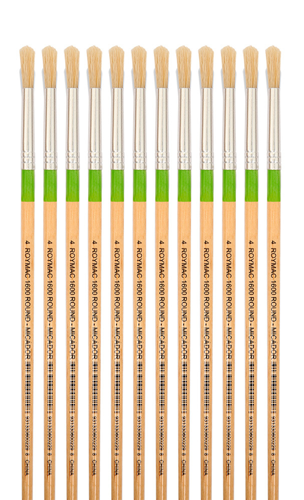Long Handle Round Brush - No 4 12pk