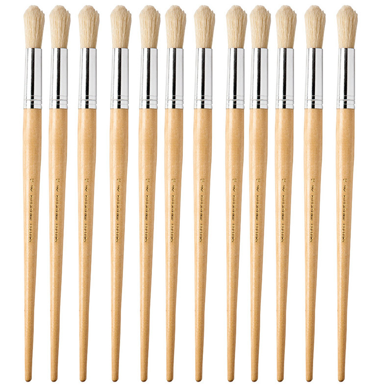 Long Handle Round Brush - No 12 12pk