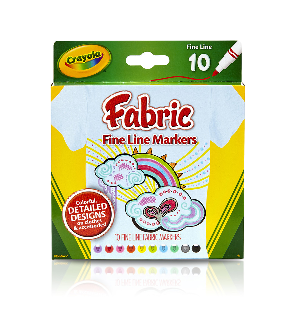 Crayola Fabric Markers - Fine Line 10pk