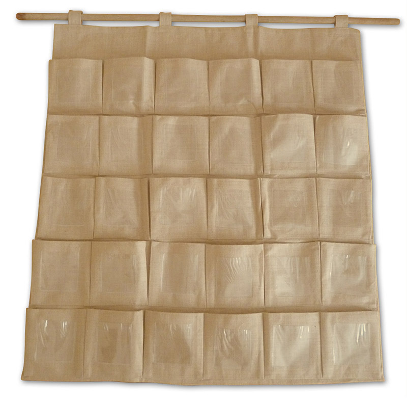 Wall Pocket Hessian - Large 30 Pockets