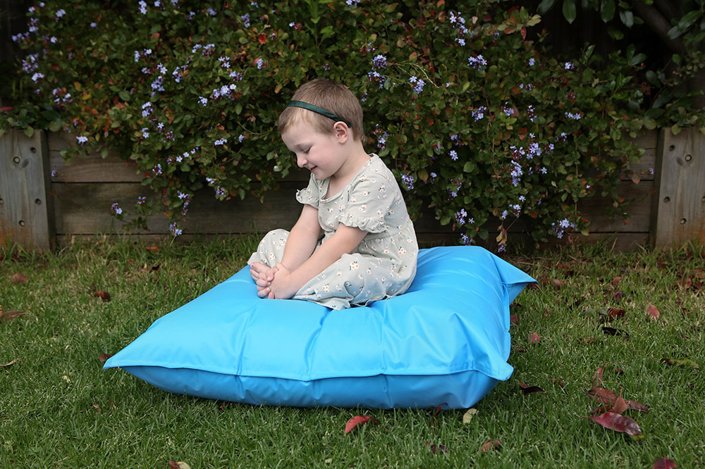Outdoor Jumbo Cushion - 90 x 90cm Blue