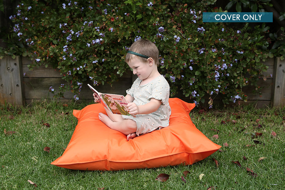 Outdoor Jumbo Cushion COVER ONLY - 90 x 90cm Orange