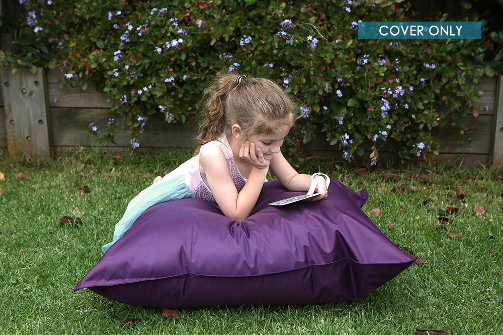 Outdoor Jumbo Cushion COVER ONLY - 90 x 90cm Purple