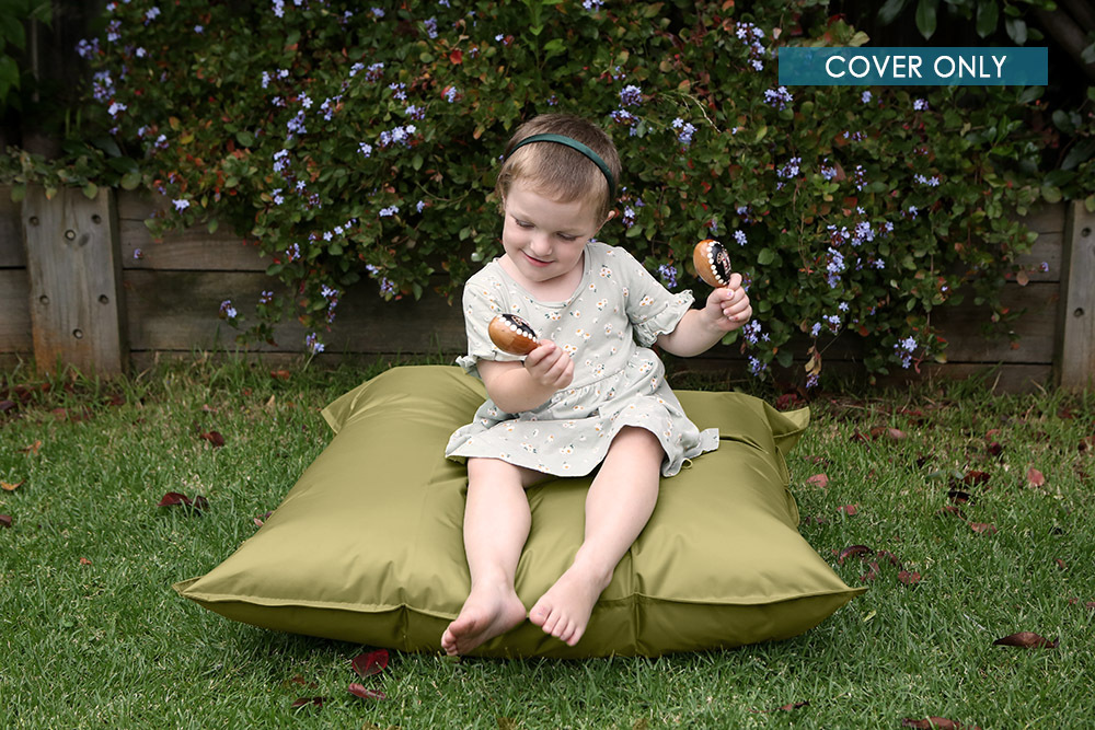 Natural Tones Outdoor Jumbo Cushion COVER ONLY 90 x 90cm - Olive Green