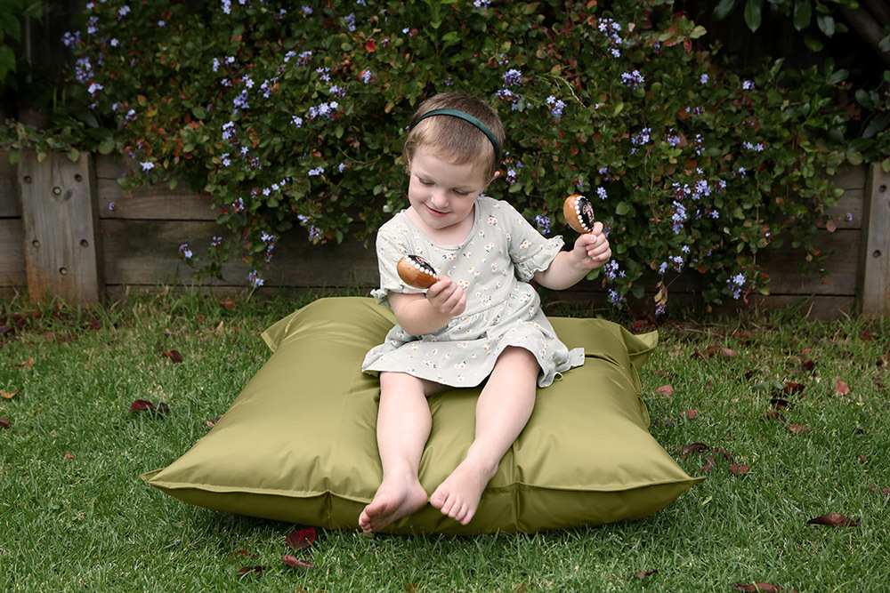 Natural Tones Outdoor Jumbo Cushion - 90 x 90cm Olive Green