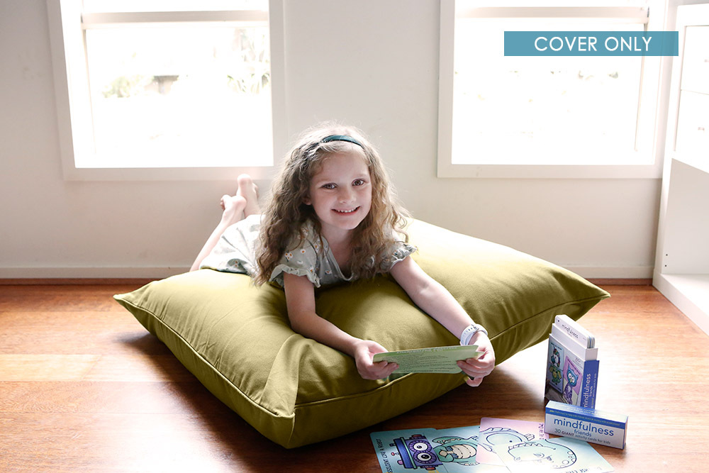 Indoor Jumbo Cushion COVER ONLY 90 x 90cm - Olive