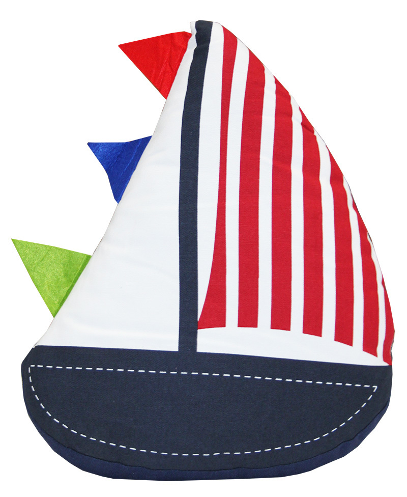 *SPECIAL: Indoor Linen & Cotton Cushion - Sail Boat