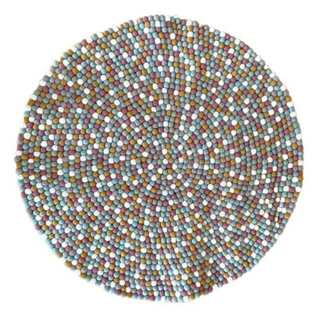 Papoose Felt Ball Rug - Earth Colours