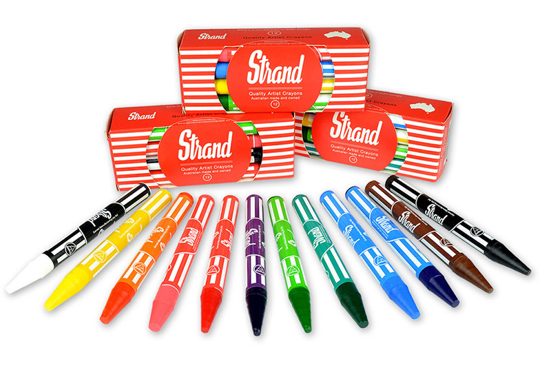 Strand Crayons - Assorted Colours 12pk