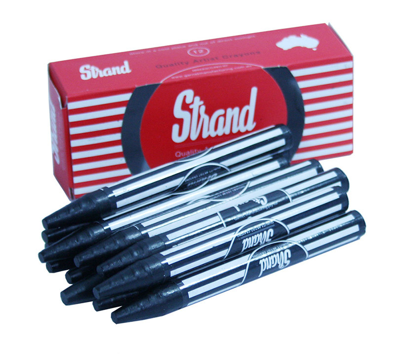 Strand Crayons - Black 12pk