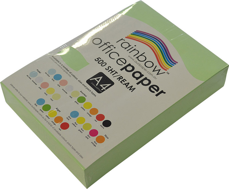 Rainbow Office/Copy Pastel Colour Paper - 80gsm A4 Ream Mint