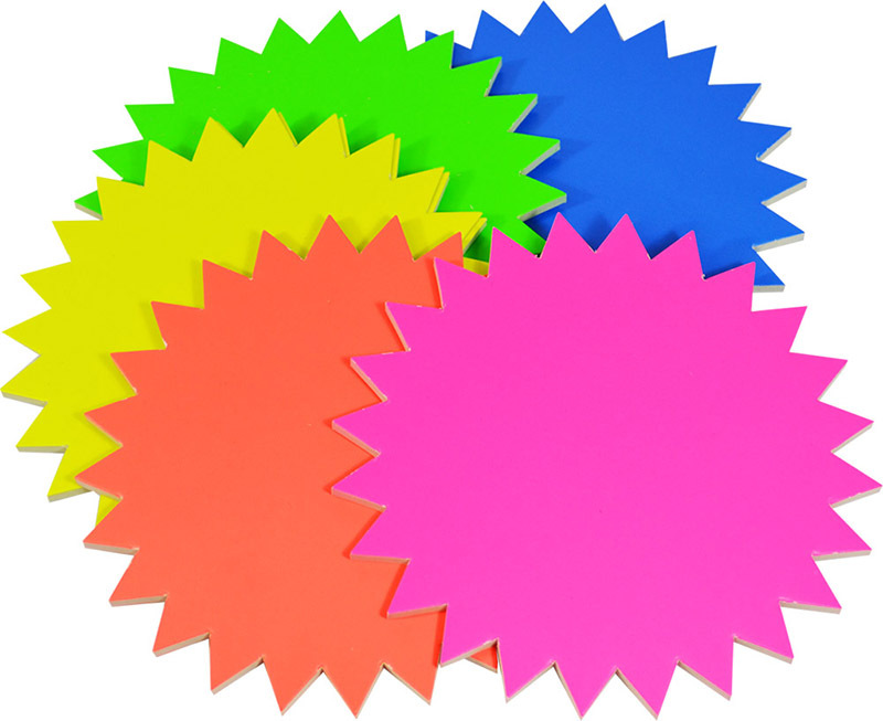 Rainbow Starburst 300gsm - 150mm 60pk