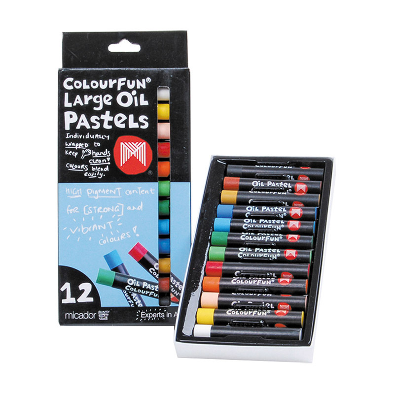 Micador Large Oil Pastels - 12pk